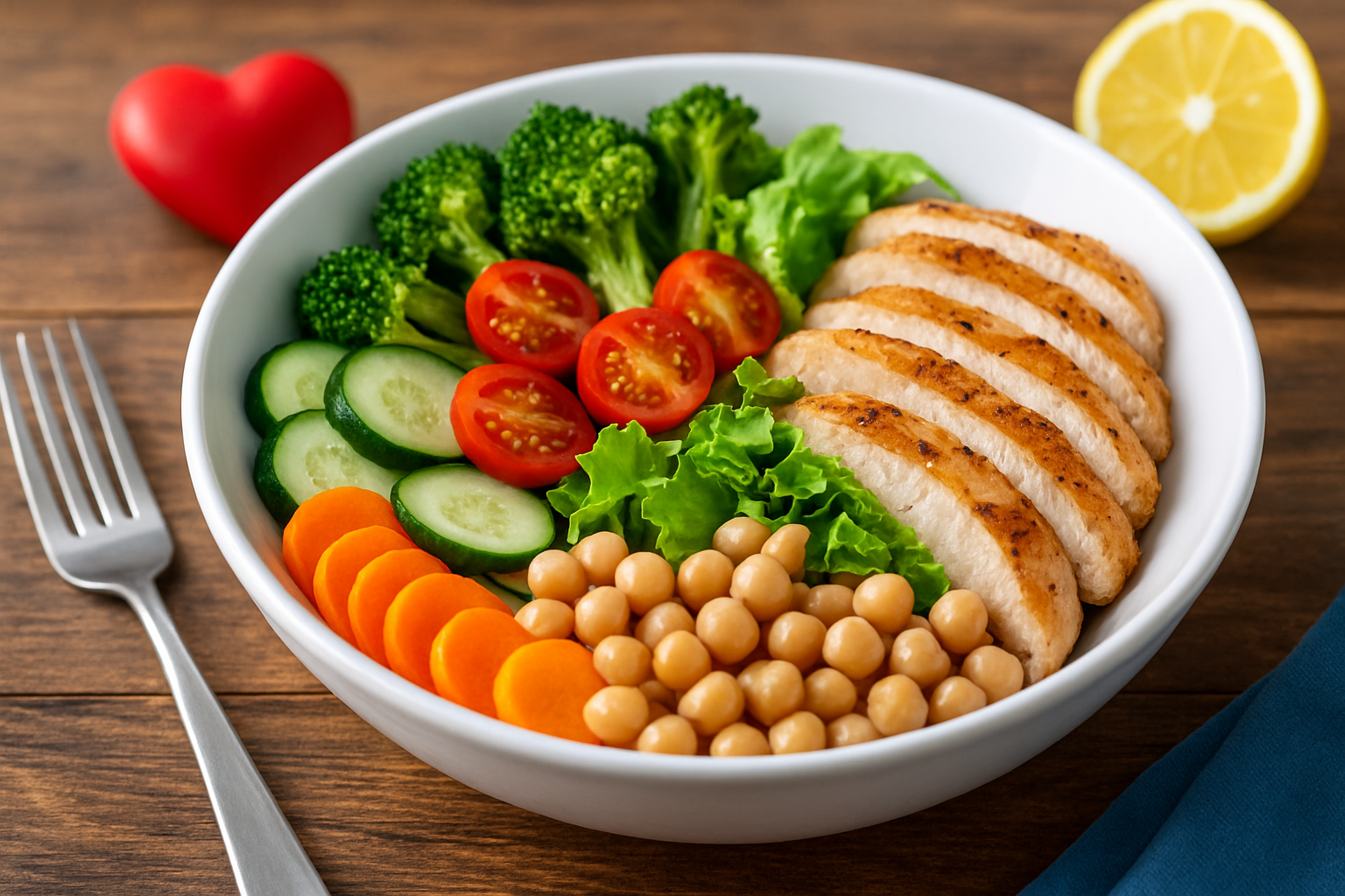 Plato de comida saludable